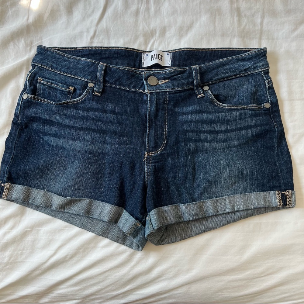 Paige Denim Jimmy Jimmy Short, Dark Wash, Size 27